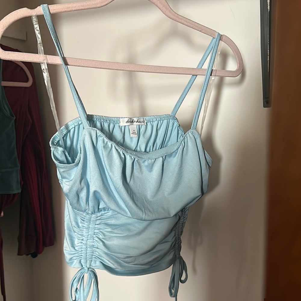 Sky blue crop top